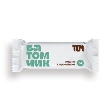 Батончик протеиновый TOM Батомчик Protein Bar 45 г кешью с протеином