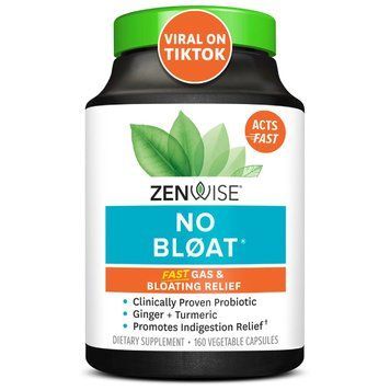 Усунення здуття живота та газоутворення, NO BLOAT, Zenwise, 160 капсул